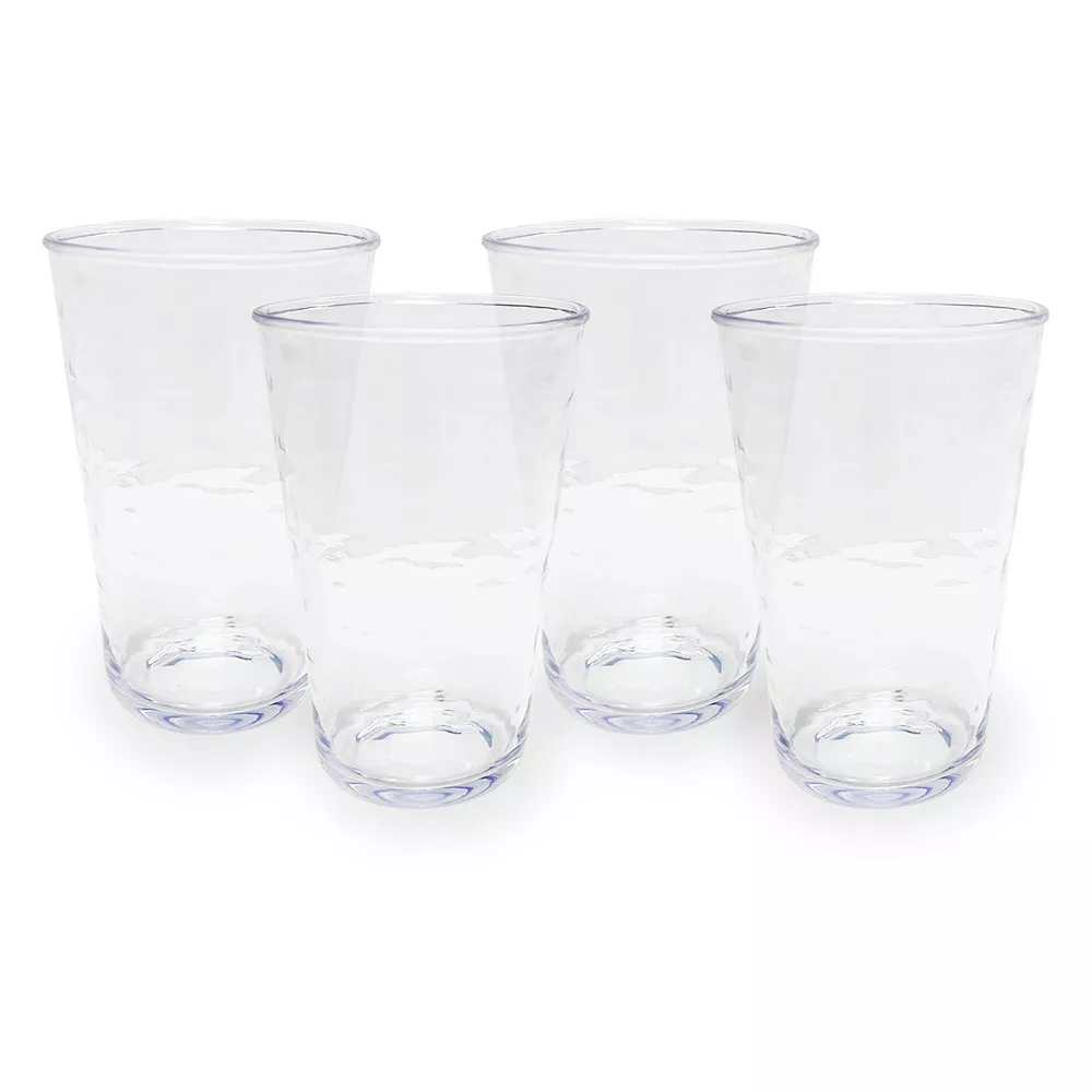 Food Network™ 4-pc. Clear Textured Acrylic Highball Glass Set