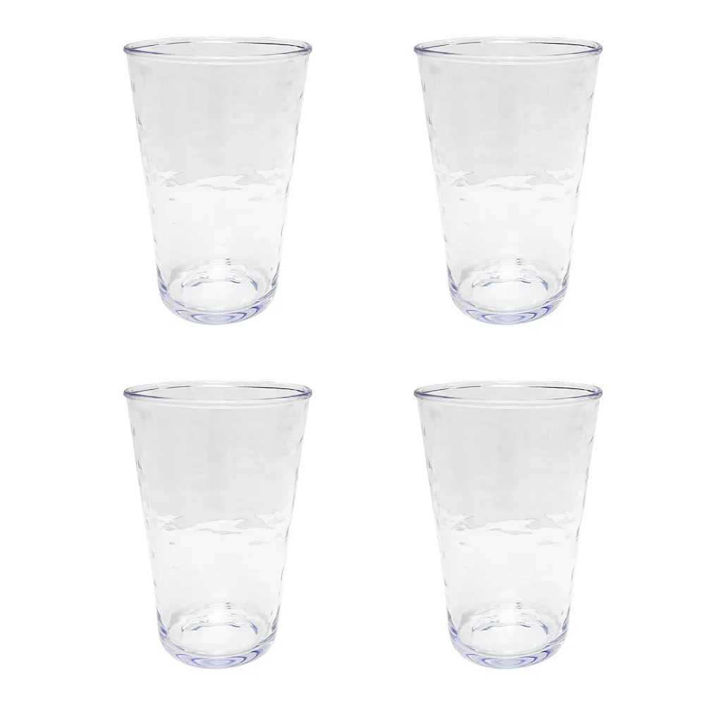 Food Network™ 4-pc. Clear Textured Acrylic Highball Glass Set - Image 2