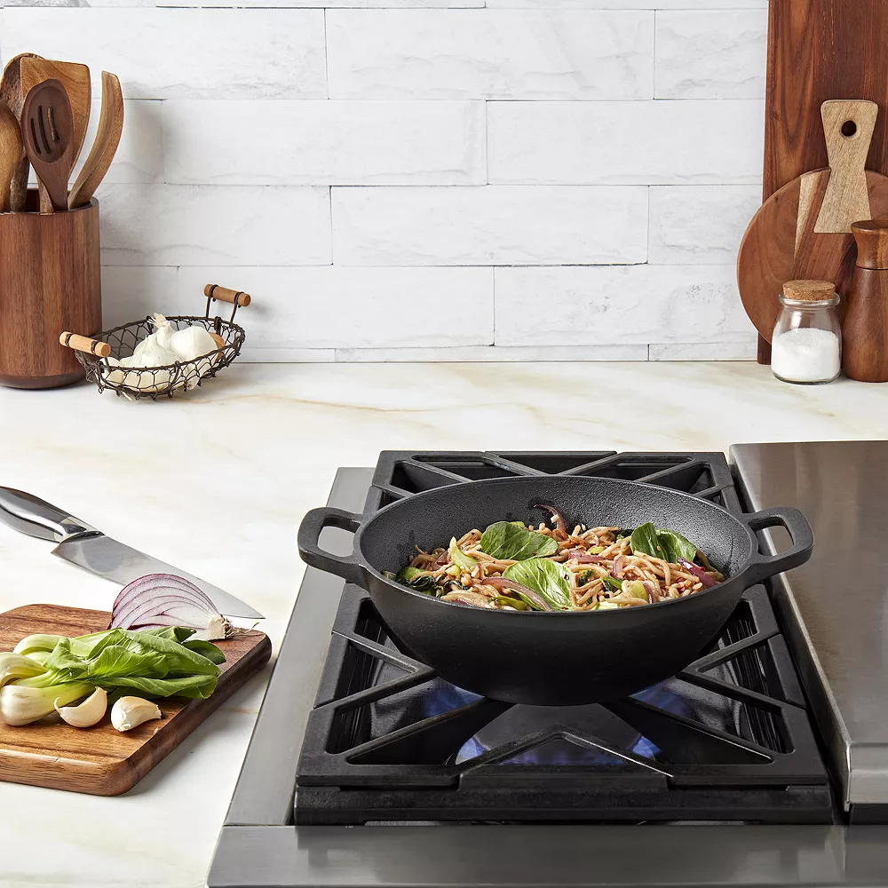Food Network™ Pre-Seasoned Cast-Iron Wok - Image 2